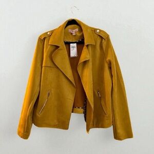 Philosophy Mustard Faux Leather Jacket